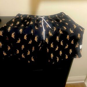 Public Art Black Tiger Swim Shorts - L